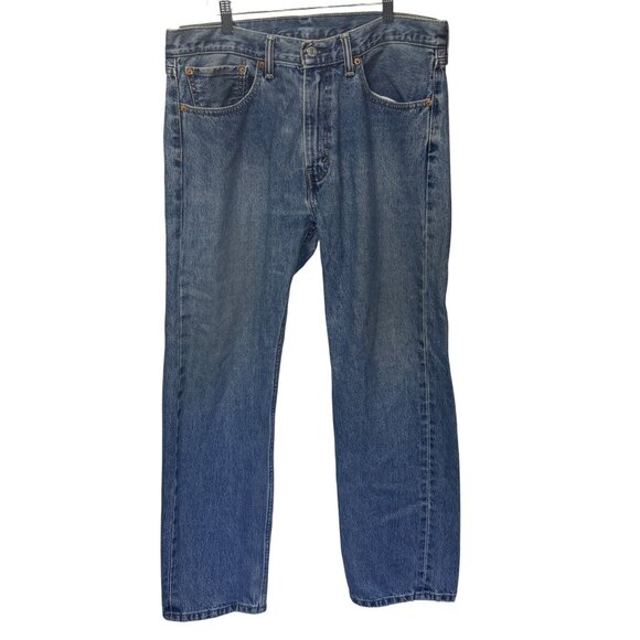 Levi Strauss & Co. Other - Levi 505 Jeans Mens 36x30 Blue Denim Straight Fit Distressed